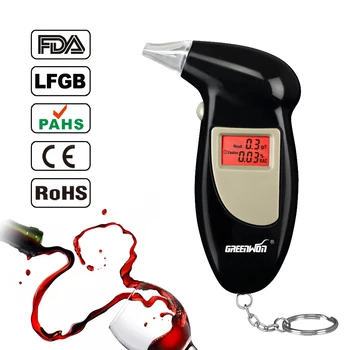 5pcs/masse Fashion og bærbare digitale nøglering alkohol tester eller alkometertest med baggrundslys engros ABT-68S