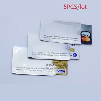 5PCS/masse RFID-Skærmede Kort Ærme 13,56 mhz IC-kort beskyttelse kappe NFC-kort Opbevaring Kontor Derhjemme Opbevaring