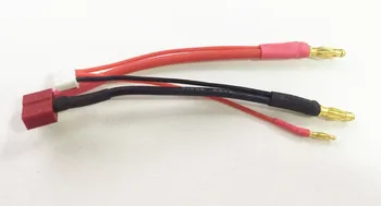 5pcs/masse Silikone ledning + 2S lithium batteri model plug 4MM /2s balance hoved XT60 opladning wire tilslutning linje DIY model legetøj