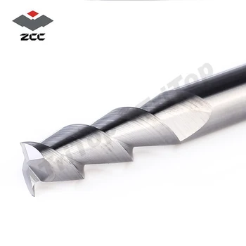 5pcs/parti AL-2E-D6.0 ZCC.CT-endefræsere 6 mm høj bearbejdning effektivitet i solidt hårdmetal belagt aluminium fræseren