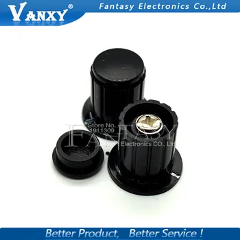 5PCS sorte knap knappen cap er egnet til høj kvalitet WXD3-13-2W - vende rundt særlige potentiometer knap
