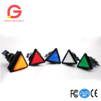 5pcs trekantet form Lysende knap for arcade spil maskine