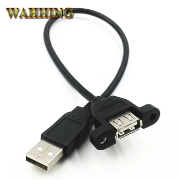 5pcs USB Mand til Famale Kabel USB-forlængerkabel Computer Bundkort, Panel Mount USB-Bagklap Kabel Med Skruer 30cm HY295