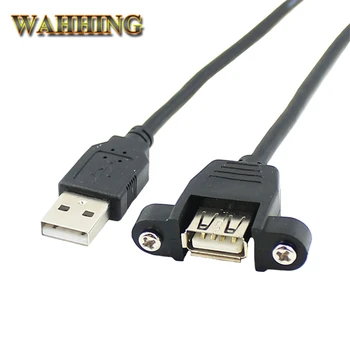 5pcs USB Mand til Famale Kabel USB-forlængerkabel Computer Bundkort, Panel Mount USB-Bagklap Kabel Med Skruer 30cm HY295