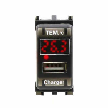 5V 2.1 ET USB-Interface Stik billader og Indendørs/Udendørs Termometer Brug for NISSAN Qashqai,Tiida,X-trail,Solrige,NV200,Teana
