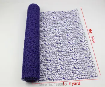 5Yard*50cm/Roll DIY Blomst Gave Dekoration Indpakning Pakning Crepe Papir Mesh Håndlavede Materialer Jacquard Blomster Materiale