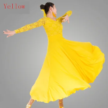 6 farver big wing blå ballroom dance dress for balsal danse vals, tango spanske flamenco-kjole standard ballroom kjole