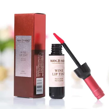 6 Farver Farvede Matte Lip Gloss rødvin Flaske Nuance Flydende Makeup, Læift, Let At Bære Non-stick Lipgloss