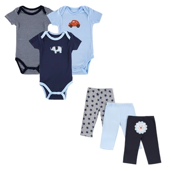 6 Stk/masse 2017 Toddler Baby Tøj Sæt Sommer Tøj Baby Sæt Print Baby Sparkedragt Bukser Smukke Dreng Pige Baby Tøj