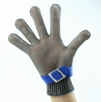 6 Størrelser rustfrit stål anti skære handsker forarbejdning af fødevarer Glas skære guantes corte Wearable ikke rust skære bevis handsker