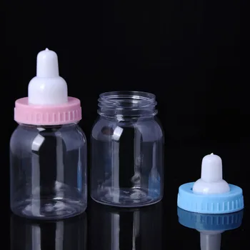 60 Stykker Baby Brusebad Gave Box Flaske Blå Dreng Pink Pige Dåb Barnedåb Brithday Part Favoriserer Gave Favoriserer Candy Box Flaske