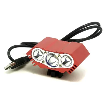 6000LM 3x XML T6 USB LED 3T6 Forlygte 4 Tilstande Forlygte Cykel Cykel Lys-Lampe USB-Indgang