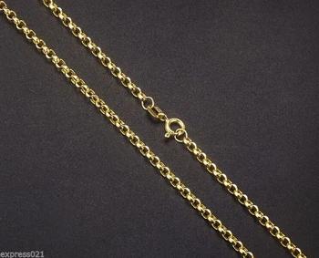 60cm L Ren Solid Gul Guld Kæde - / Kabel-Kæde/ 5.35 g