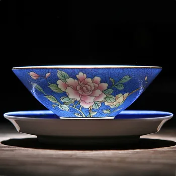 60ml Håndmalet Jingdezhen Pastel Forgyldt Traditionelle Keramisk Porcelæn glas vand Kung Fu Te Kop Te, boligindretning