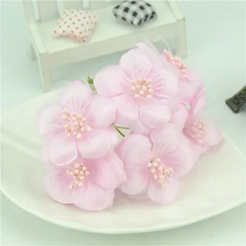 60pcs 5cm Silke Scrapbooking Mini Rose Kunstige Corsage Buket Blomster Til Bryllup Udsmykning DIY Krans Håndværk Brude Blomster