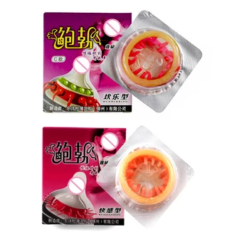60pcs/lot G-spot Stimulation Kondom Til Mænd Voksen Følsomme Orgasme Latex Kondomer Stiplede Ribbet Stimulere Vaginal Sex Toy DY231