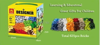 625pcs/masse Børn DIY Legetøj Pædagogiske byggesten Kompatibel Med Lego Klodser Dele Drenge Tidlig Læring Plast Samling Legetøj