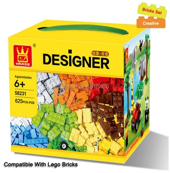 625pcs/masse Børn DIY Legetøj Pædagogiske byggesten Kompatibel Med Lego Klodser Dele Drenge Tidlig Læring Plast Samling Legetøj