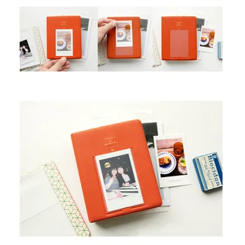 64 Lommer PVC-Album Tilfælde Opbevaring Polaroid Foto For Mini Fuji Film Instax For Kredit Card Kreditkort, ID-Kort, Radom Farve