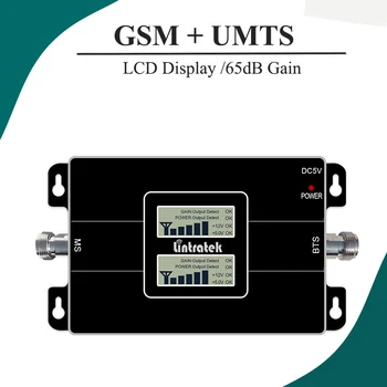 65 db-LCD-Display GSM 900 3G-2100 mhz Dual Band-Repeater GSM 3G-UMTS Mobiltelefon Forstærker 3G-WCDMA 2100 Trådløse Mobile Booster