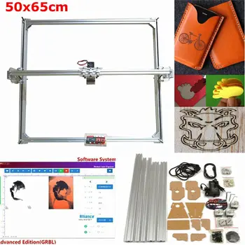 65x50cm 100mw-5500mw DIY Desktop Mini Laser Skære - /Gravering Gravør DC 12V Træ Cutter/Printer - /Tænd - / Justerbar
