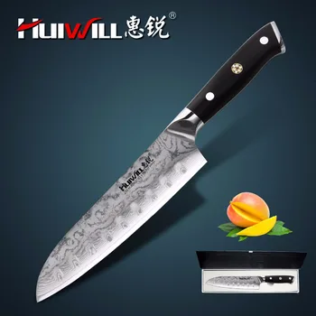 67 lag 4 stk Japansk VG10 Damaskus stål Kok/Santoku køkkenkniv Sæt Udskæring knive Vegetabilske Knive med Mosaik Nitte