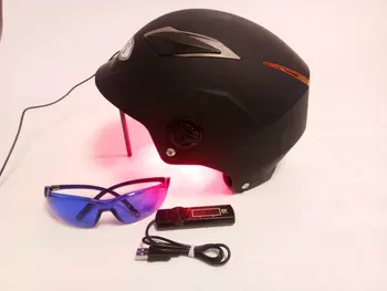 68 medicinsk diode laser 650nm hår genvækst hjelm med briller + timer
