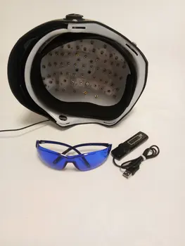 68 medicinsk diode laser 650nm hår genvækst hjelm med briller + timer