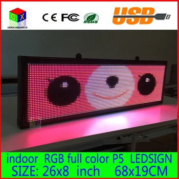 680X190MM Programmerbar LED Rulle Displayet Skilt led-panel Indendørs fuld farve Bord