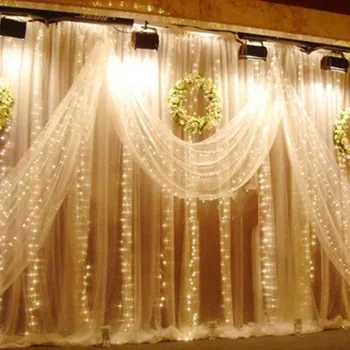 6m Icicle LED Curtain Lys LED STRING kulørte Lamper Cortina De Led julelys Udendørs/Indendørs Guirlander Bryllup Dekorationer