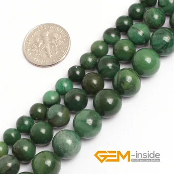 6mm 8mm 10mm Grøn Afrikanske Jade (Barneseng) Naturlige Perler Jade Sten Perler DIY Perler Til Smykker-Perler Strand 15
