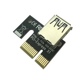 6STK 3 i 1 4pin Molex PCI-E Minedrift Kort 6pin Riser SATA-60cm PCIE 1x til 16x PCI Express-Riser-Kort for Antminer Bitcoin Miner