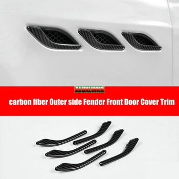 6STK car-styling kulfiber Side luftskrue Fender Cover Passer til Maserati Levante 2016 2017 ghibli til 2016 bil Tilbehør