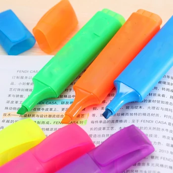 6stk Farve Søde Kawaii Slik Plast Highlighter Penne Vand tusch Til at Male, Tegne skoleartikler Studerende Papirvarer