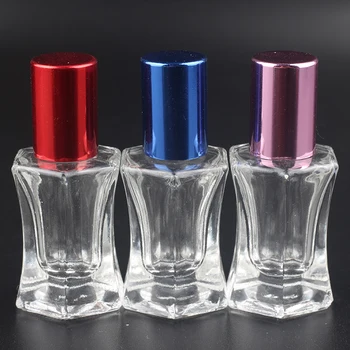 6stk Høj Kvalitet Gennemsigtig Krystal Glas Æterisk Olie Roller Flaske Glas Skål Aroma, Parfume, Læift Roller Flaske 6 Farver