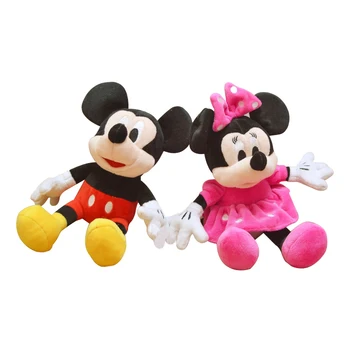6stk/masse 30cm Mickey og Minnie Mouse,Anders And og andersine,Fedtmule Hund, Pluto dog Tegnefilm Figur Plys Legetøj Kids Funny Doll Gave