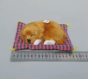 6stk/masse Dejlige Simulering Dyr Dukke Plys Sovende Hunde Legetøj med Lyd Børn Toy Dekorationer, Fødselsdag, Gave Til Børn