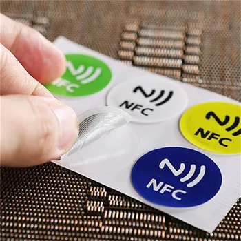(6stk/masse ) NFC-Tags, Klistermærker NTAG213 NFC-tags RFID selvklæbende mærkat mærkat Universal Lable Ntag213 RFID-Tag for alle NFC-Telefoner