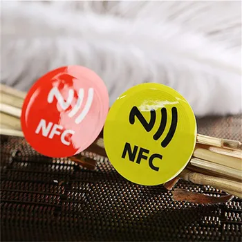 (6stk/masse ) NFC-Tags, Klistermærker NTAG213 NFC-tags RFID selvklæbende mærkat mærkat Universal Lable Ntag213 RFID-Tag for alle NFC-Telefoner