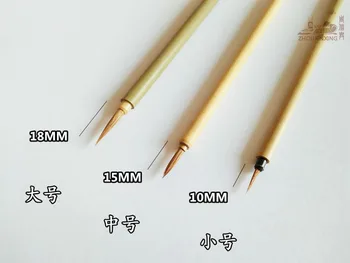 6stk/Set Akvarel Børste Væsel Hår Aquarelle Pensel grønne Bambus Kunstner Maling Pensler Runde Hoved Hook Line Pen Skildrer pen