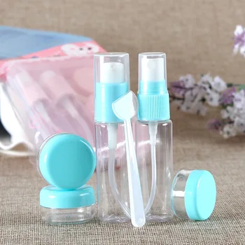 6stk/set Essensial Rejse Mini Plastik Gennemsigtig Tom Makeup Kosmetik Lotion Container Flaske Genpåfyldelige Flasker til Rejser