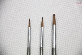 6stk/Set,lang stang væsel hair brush Hook Line Pen akvarel maleri pensel Slagtilfælde pen acryl pensel kunst forsyninger