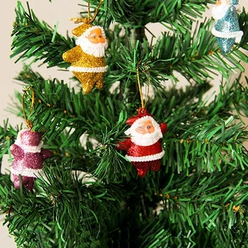 6stk/sæt Santa Claus Vedhæng juletræspynt Holiday Festival Gave, Fest, Home Decor Jul Indretning af Forbrugsstoffer kids legetøj