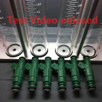 6stk test video lukket top foder universal 440cc High performance brændstof injector Grønne Gigant 0280155968 for racing tuning