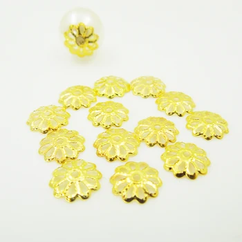 7-14mm Blomster Perle Caps Håndværk, Smykker at Gøre Materiale Per Bigiotteria Perlebesat Tilbehør 100Pcs