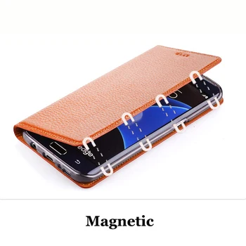 7 Farve Naturlige Ægte Læder Magnetic Stand Flip Cover Til Qiku 360 N4 N4S Q5 5.5