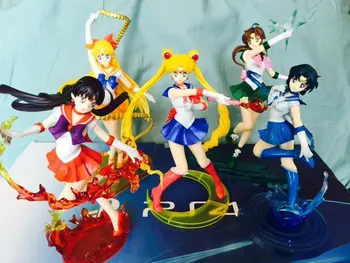 7 Stil Sailor Moon Anime Jupiter Tal Uranus Neptun Tsukino Usagi Sailor Mars, Merkur, Jupiter og Venus, Saturn PVC Figur Legetøj