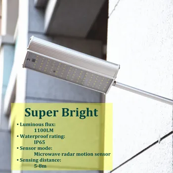 70 Led Gadebelysning Solenergi Lampe Med Fjernbetjeningen 5 Tilstande Motion Sensor Aluminium Legering Vandtæt Til Haven Belysning