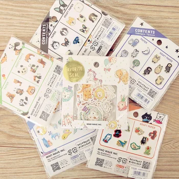 70 stk/masse konstellation dyr, mini papir mærkat DIY dagbog planner dekorative sticker album scrapbog papirvarer 12 design