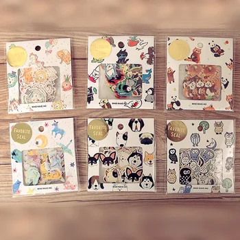 70 stk/masse konstellation dyr, mini papir mærkat DIY dagbog planner dekorative sticker album scrapbog papirvarer 12 design